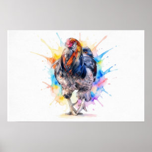 Cartel de Arte de Granjero con Salpicaduras de Gal
