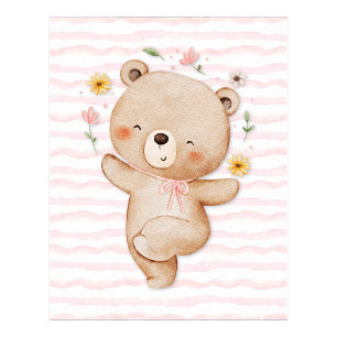 Cartel de arte de pared de oso de peluche Póster d