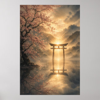 Cartel de Arte de Pared Japandi Puerta Torii Japon