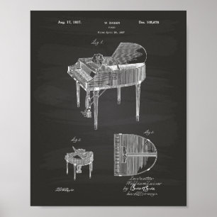 Cartel de arte de patentes de Piano 1937