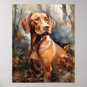 Cartel de Arte de Perro Vizsla Adorable