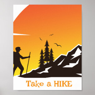 Cartel de Arte Mínimo para Pared   vete a caminar 