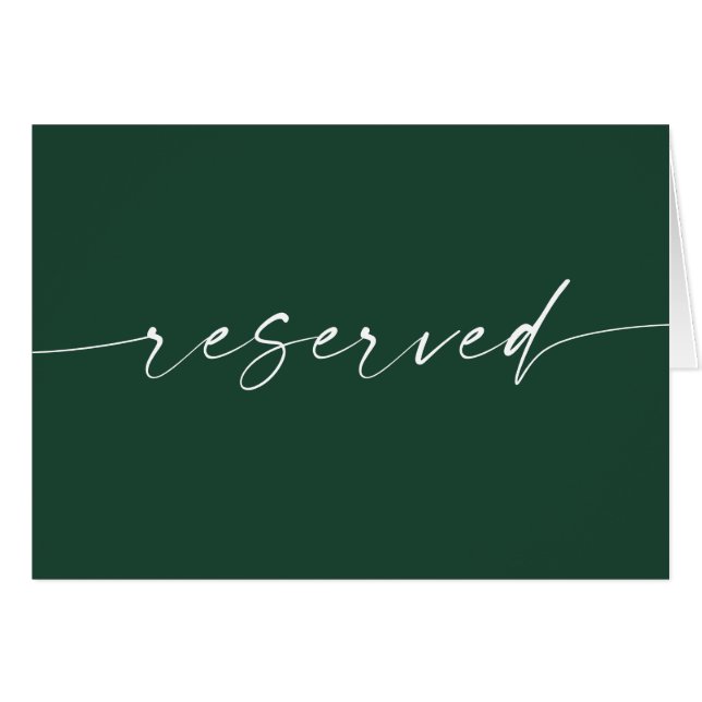 Cartel de Asientos Reservados Simple de Madera Ver (Anverso (Horizontal))