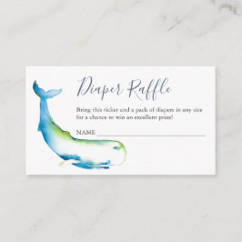 Cartel de ballena azul Raffle Invitación