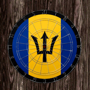 Cartel de Bandera de Barbados y tablero de juegos 