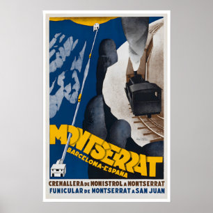 Cartel de Barcelona Montserrat Arte España Impresi