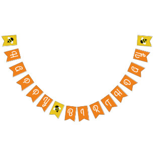 Cartel de Bee Day Happy Birthday Bunting