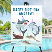 Cartel de bienvenida a la fiesta de cumpleaños de 