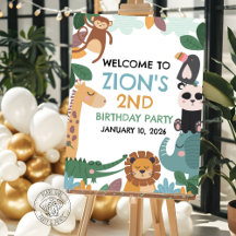 Cartel de Bienvenida Cumpleaños Nacido Para Ser Sa