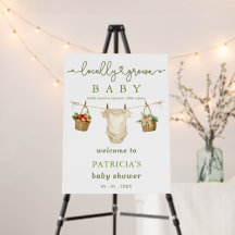 Cartel de bienvenida de Baby Shower para los agric