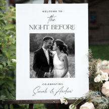 Cartel de bienvenida de la cena ensayable con edic