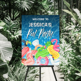 Cartel de bienvenida de la fiesta de cumpleaños de