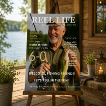 Cartel de bienvenida de pesca para su 60 cumpleaño