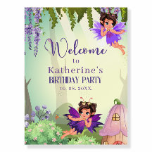Cartel de bienvenida del Chica de Magic Fairy Gard