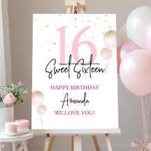 Cartel de bienvenida en foam para cumpleaños Sweet