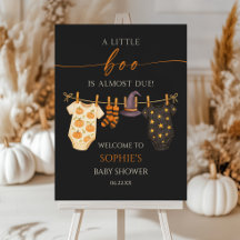Cartel de bienvenida para Baby Shower de Halloween