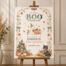 Cartel de Bienvenida para Baby Shower de Halloween