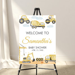 Cartel de Bienvenida para Baby Shower de Obra en C