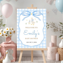 Cartel de bienvenida para baby shower Silly Goose