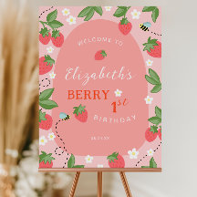 Cartel de bienvenida para el primer cumpleaños de