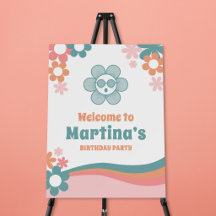 Cartel de bienvenida para fiesta de cumpleaños de 