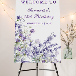 Cartel de bienvenida para fiesta de cumpleaños lav