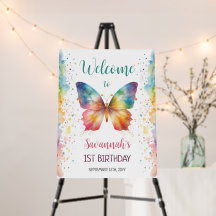 Cartel de bienvenida para fiesta de cumpleaños núm