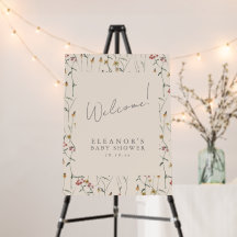 Cartel de bienvenida personalizado para baby showe