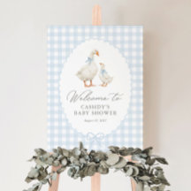 Cartel de bienvenida Silly Goose Baby Shower con c