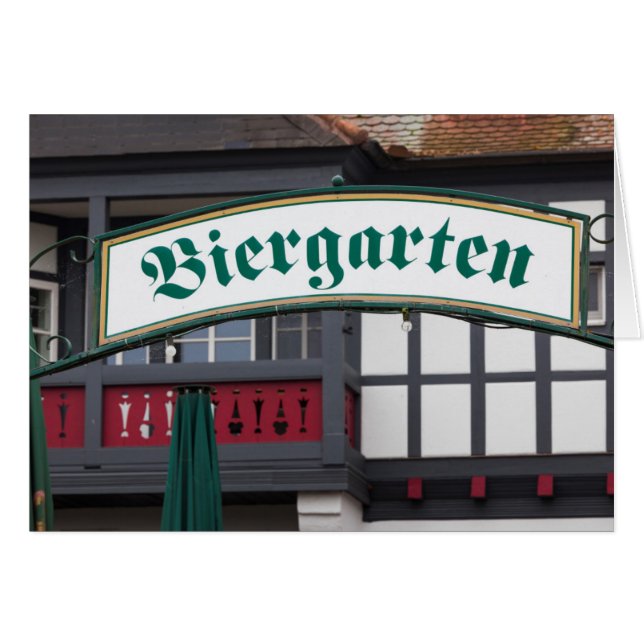 Cartel de Biergarten, Alemania (Anverso (Horizontal))