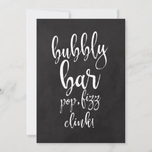 Cartel de Boda de Tiza de Mary Bubbly Asequible