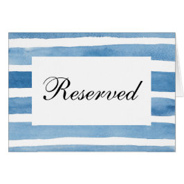 Cartel de boda náutica azul reservada acuarela