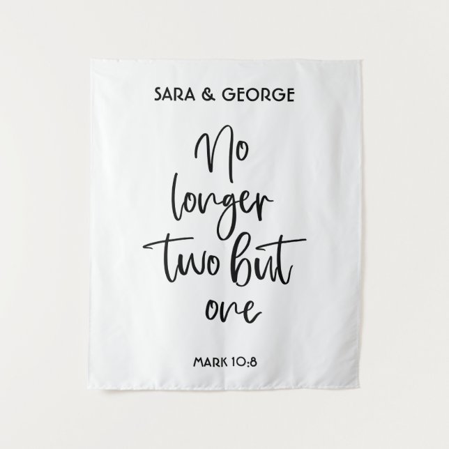 Cartel de boda Tapiz Ya no dos sino uno (Anverso)