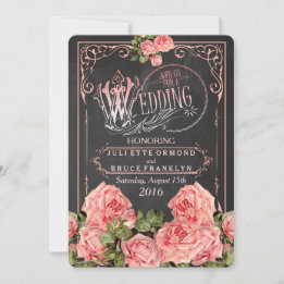 Cartel de bodas de vintage - Invitación de bodas