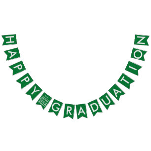 Cartel de Bunting de la Escuela Verde de Graduaci
