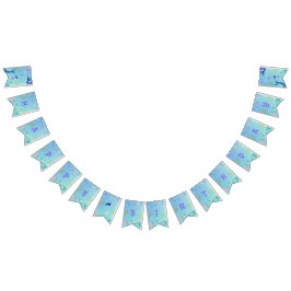 Cartel de Bunting de primer cumpleaños del mar de