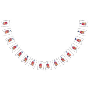 Cartel de Bunting "Felicitaciones" del Boda Bell