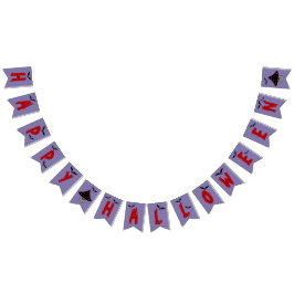 Cartel de Bunting Halloween con vampiro de hongo