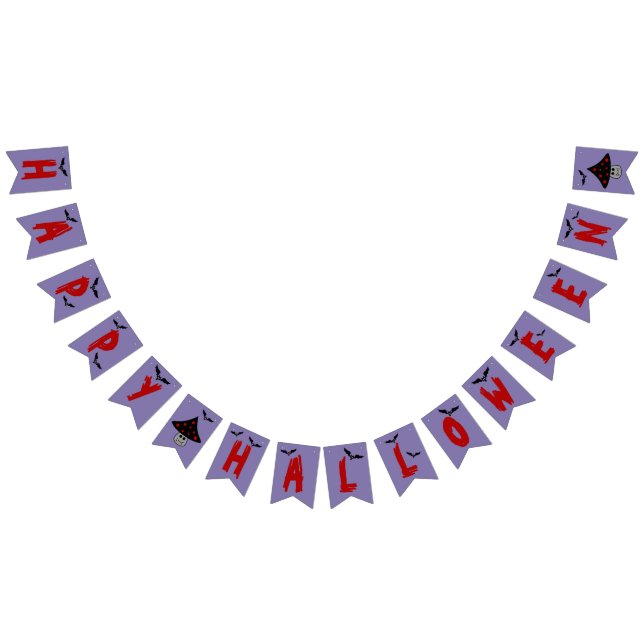 Cartel de Bunting Halloween con vampiro de hongo (Todo)