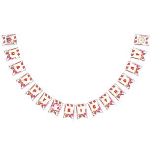 Cartel de Bunting "Happy Birthday" del Carnaval