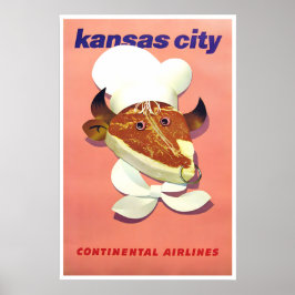Cartel de Chef BQQ de Impresión de Arte de Kansas 