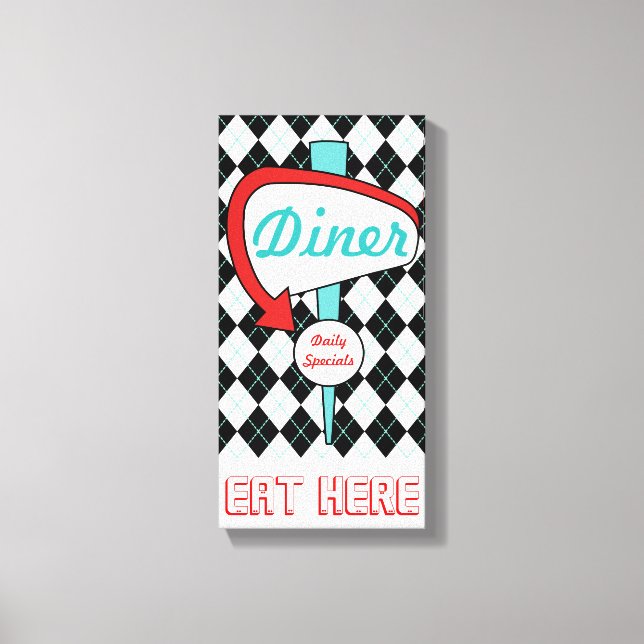 Cartel de comedor retro Arte de pared de cocina  (Anverso)