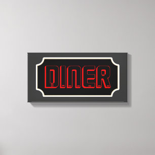Cartel de Comedor Rojo en Lienzo