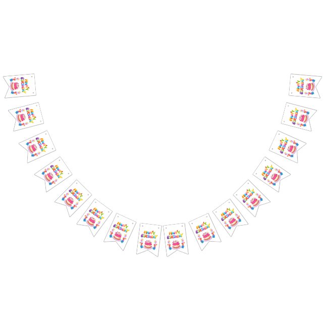 Cartel de Confetti Bunting, Fiesta de cumpleaños f (Todo)