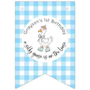 Cartel de cumpleaños azul de un imbécil