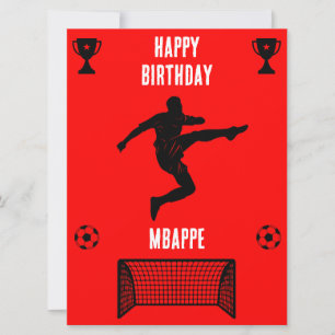 Cartel de cumpleaños del fútbol de fútbol