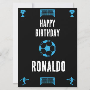 Cartel de cumpleaños del fútbol de fútbol