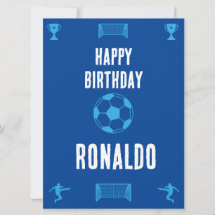 Cartel de cumpleaños del fútbol de fútbol