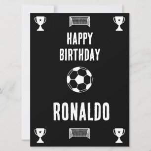 Cartel de cumpleaños del fútbol de fútbol