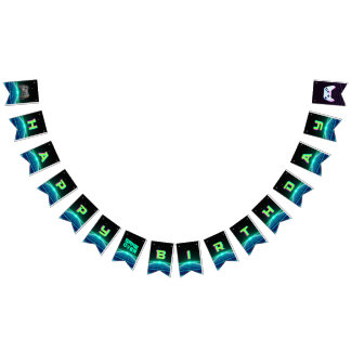 Cartel de cumpleaños feliz de jugador de video ret